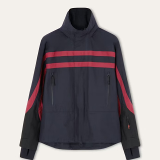 Loro Piana LP男装新款连帽夹克外套冲锋衣上衣休闲装可调节袖口 海军蓝-粉色 44