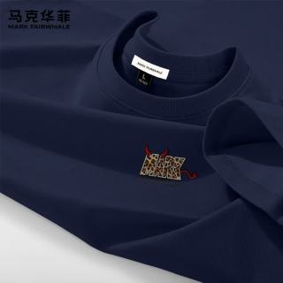 马克华菲 220克100%纯棉休闲T恤 多色可选