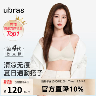 Ubras 无尺码通勤小花漾文胸