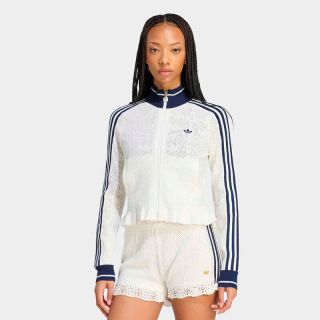 adidas 三叶草女子新款蕾丝提花时尚百搭荷叶边运动休闲外套 KX6899 KX6899 M