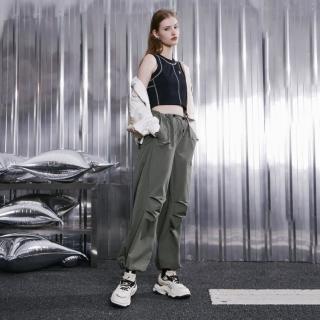 FILA 女装FUSION系列运动裤女时尚百搭舒适简约直口宽松梭织长裤