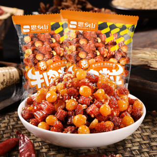 思乡山 网红辣条素牛肉粒解馋小零食8090经典怀旧麻辣小吃校园小卖部食品