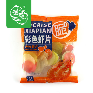渔呱呱大连虾片160g/袋彩色