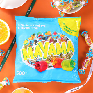 艾利客 俄罗斯原装进口KDV牌什锦水果味夹心软糖500g/袋
