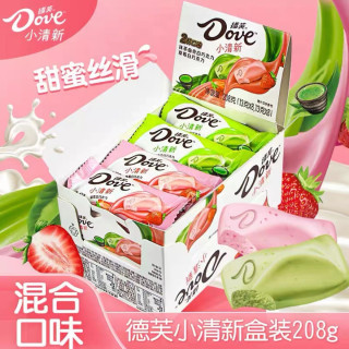 德芙 小清新系列草莓白巧+抹茶曲奇口味13g*16条208g/盒
