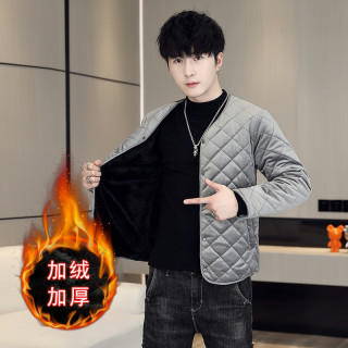 加绒加厚内胆棉衣男短款秋冬季轻薄青年男士棉服保暖贴身棉袄外套