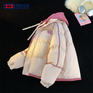 GENIOLAMODE 捷尼拉莫棉服外套男女冬季连帽假两件棉衣