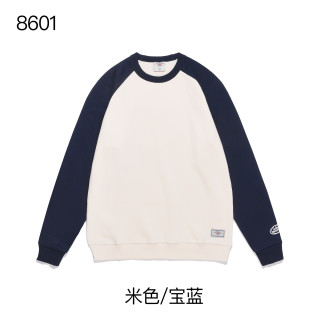 8601 日系潮休闲卫衣男春秋款插肩袖圆领卫衣情侣宽松休闲长袖
