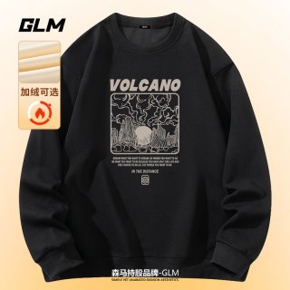 GLM 2026新款春秋男士卫衣圆领衣服重磅秋冬款男装青少年潮牌男生外套