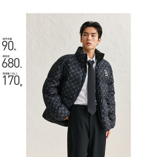 太平鸟 冬季爆款老花情侣保暖面包羽绒服BAACE4134