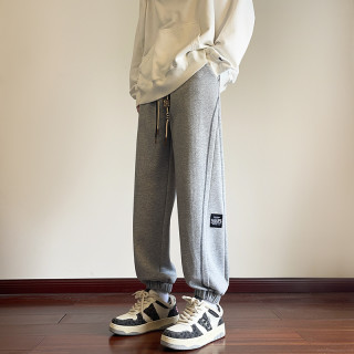 霄桂姿裤子男秋季新款大码宽松束脚运动裤卫裤长裤重磅裤子休闲裤