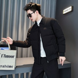佐购 棉服男款冬季2025新款爆款麦穗拼接加厚保暖棉袄冬天男士棉衣外套
