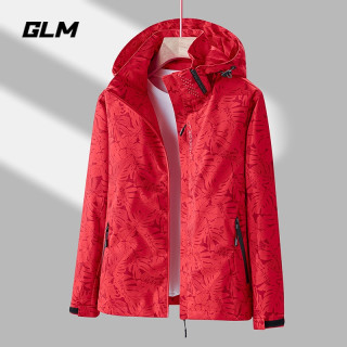 GLM 男女同款春款迷彩登山防风外套防水户外时尚休闲运动情侣夹克