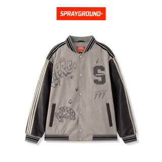 SPRAYGROUND 鲨鱼嘴棒球夹克外套潮流宽松秋季新款美式JM WD931109