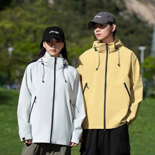 户外冲锋衣2025新款男女单层春秋季防风防水运动夹克休闲情侣外套
