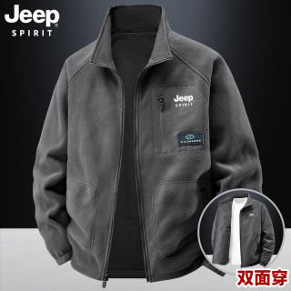 JEEP SPIRIT JEEP吉普双面穿新款秋冬奥粒绒外套男厚款夹克中青年立领宽松大码