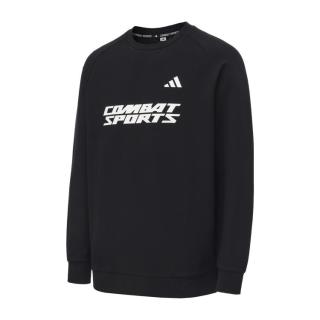 adidas 宽松休闲运动圆领男士卫衣春秋薄款百搭套头衫防风保暖针织运动服