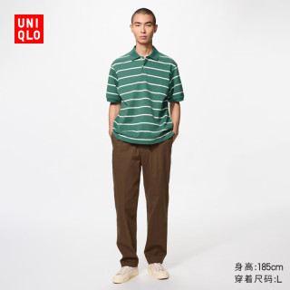 优衣库 弹力棉质舒适九分裤/加长款男装长裤裤子休闲裤裤子491890 36 褐色 L