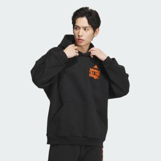 adidas 秋冬季男子抓绒舒适保暖宽松篮球运动连帽卫衣