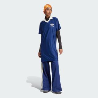 adidas 三叶草 夏季女子经典舒适透气运动休闲短袖V字POLO领连衣裙