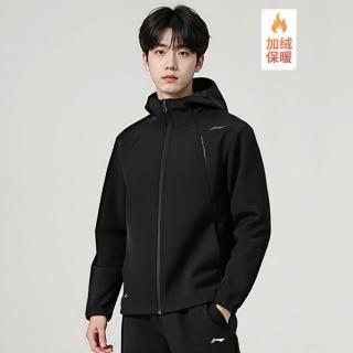 李宁 运动外套保暖舒适简约健身运动服运动风衣