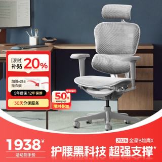 Ergonor 金豪B 2代 人体工学电脑椅 银白色 美国网款