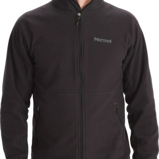 MARMOT 男式 抓绒外套夹克 Rocklin 拉链抓绒夹克 Black 尺码Small