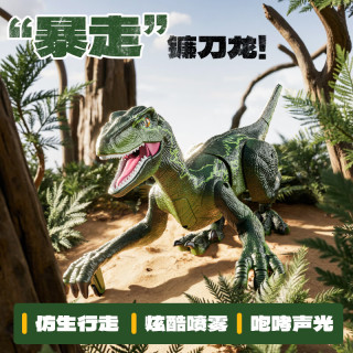 4DRC 儿童机器狗电动玩具  声光喷雾恐龙双电