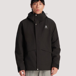 探拓 冲锋衣三合一户外风衣登山服 云墨黑/云墨黑 L