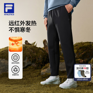 FILA 针织运动长裤26秋新款男子健身轻量运动裤保暖百搭直口裤子