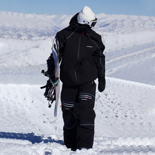 RAWRWAR 新款滑雪服男女套装专业3L户外装备防风防水冬季硬壳雪服衣裤套装 黑色套装 男女通用 L