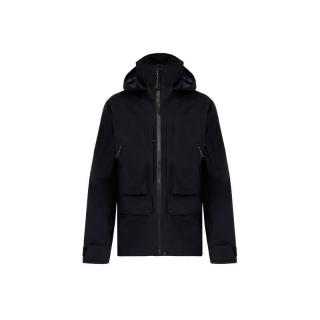 MAMMUT 男士冲锋衣防风防水三层压胶可拆卸风帽登山徒步户外旅行 black S