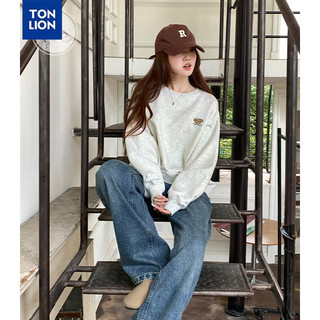 唐狮 女式卫衣 米杏色 S码