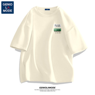 GENIOLAMODE 短袖t恤潮流百搭情侣装纯棉半袖