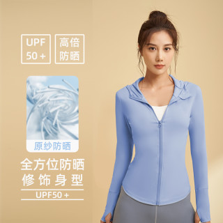 卡瓦杰 凉感透气拉链连帽运动休闲外套速干运动户外修身显瘦高弹外套