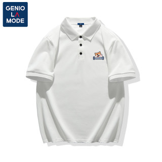 GENIOLAMODE 短袖男polo衫学院风韩版夏季冰丝男款柯基青年半袖T恤