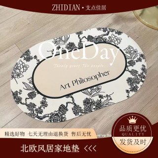 北欧风卫生间地垫浴室门口速干吸水垫脚垫