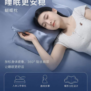 人体工学慢回弹记忆棉枕头乐享休憩时光成人侧睡仰睡枕芯蝶形枕