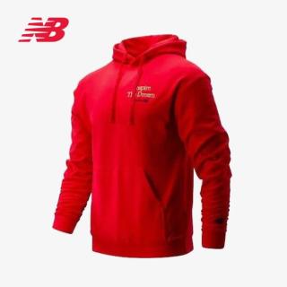 new balance 刺绣抽绳套头休闲连帽卫衣男款