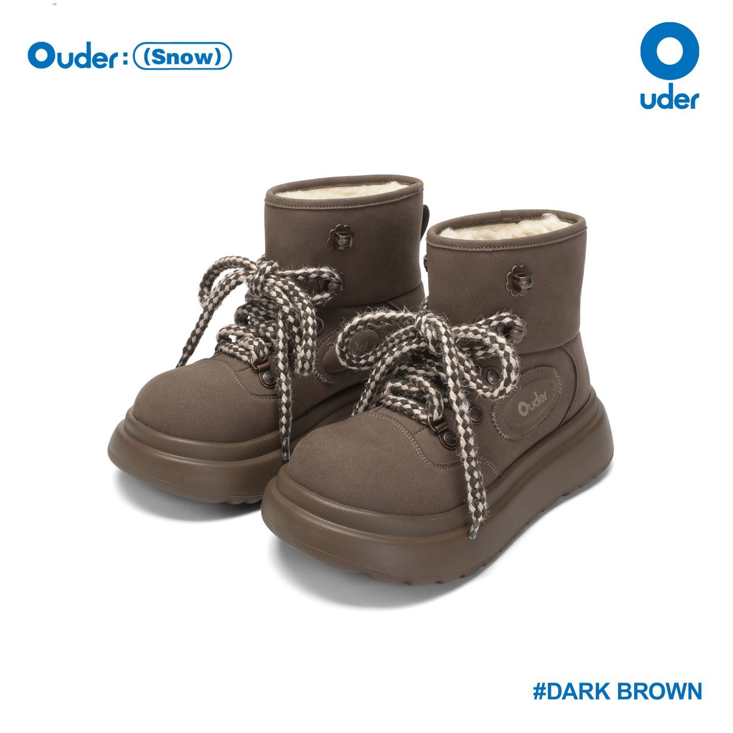 Ouder 加绒加厚羊毛 女士雪地靴