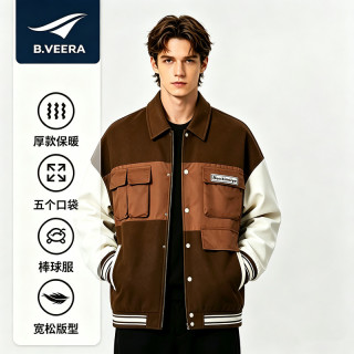 倍福来 五口袋棒球服男女同款情侣夹克外套