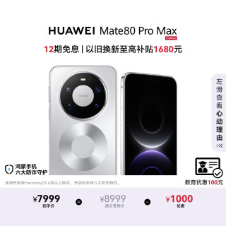 华为 Mate 80 Pro Max 手机 16GB+512GB 极地银