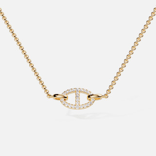 APM Monaco 金黄色Maille Marine项链猪鼻子生日礼物官方旗舰店*