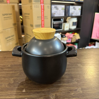 悦味 1.6L盖变碗设计防裂炖煮砂锅大肚小口家用砂锅煲