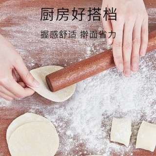 乌檀木擀面杖家用实木加粗特大号加粗擀面棍擀饺子皮无漆不粘赶面