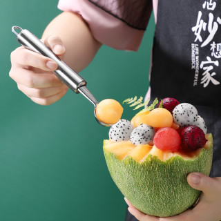 水果挖球器切西瓜神器不锈钢挖冰淇淋勺子水果分割雕花刀西瓜球勺