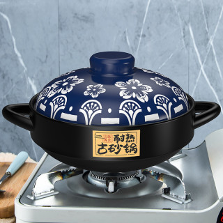 柚米一粒 国潮烹饪干烧锅煲仔锅耐烧多功能炖锅砂锅加厚陶瓷煲炖煮