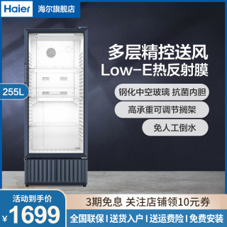 海尔 立式冰柜 商用饮料展示柜 280L大容量冷藏保鲜柜商店超市便利店冰镇啤酒