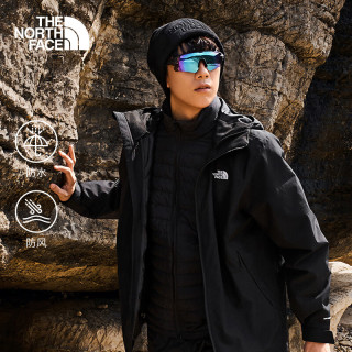 北面 三合一冲锋衣男秋冬上新户外防风防雨透气8FHW JK3/黑色 2XL/185
