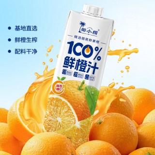 夫卡顿 椰小帽100%鲜橙汁1L*2瓶